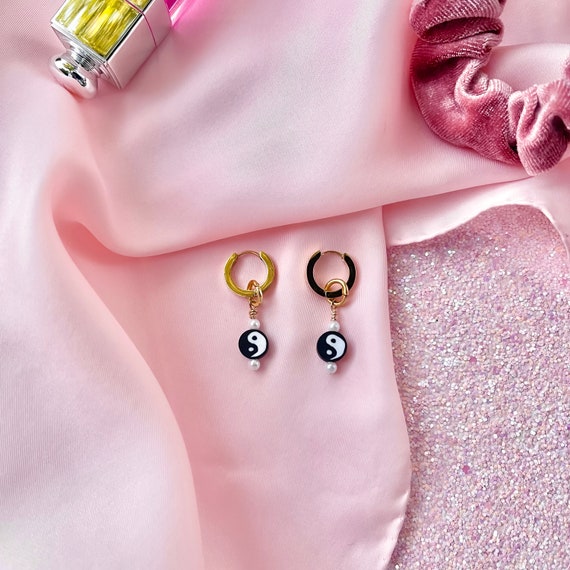 Yin to My Yang Mini Hoop Earrings Gold Hoop Earrings Y2K Etsy