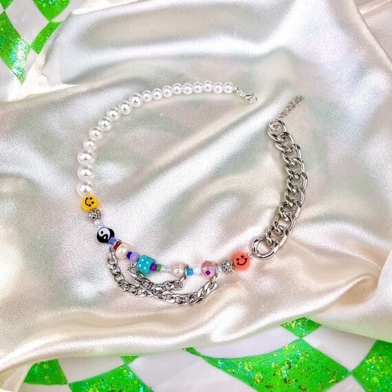Lucky Beaded Necklace Dupe Y2K Necklace 