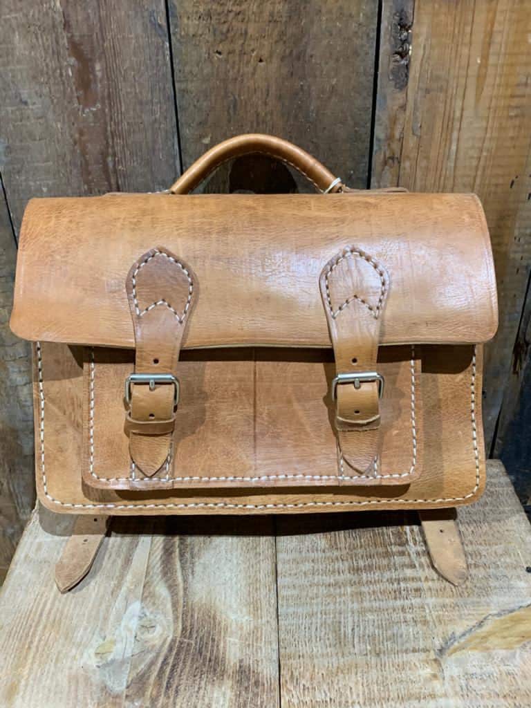 Satchel en Maletín y Mochila Veg Cuero 100% Real. hecho a - Etsy España