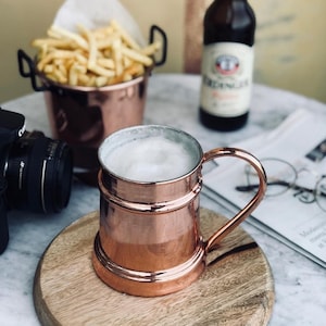 Personalized Copper Debito Mug, Moscow Mule Beer Cup, Copper Anniversary Gift