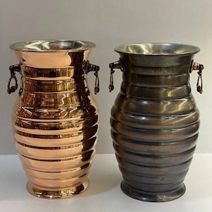 Copper Flower Vase, Rustic Home Decor, Copper Art Decor, Decorative Vases for flowers, Farmhouse