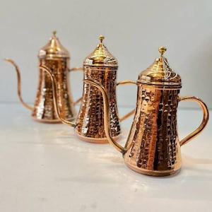 Copper Oil Bottle, Hammered Copper Olive Oil Cruet, Olive Oil & Vinegar Dispenser, Kitchen Decor