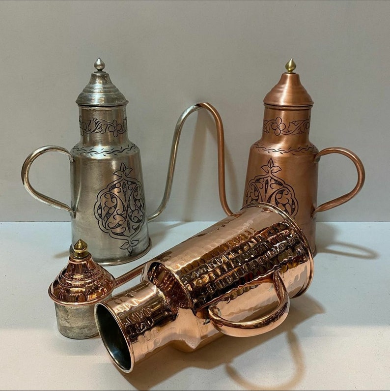 Copper Oil Bottle Copper Olive Oil Cruet Olive Oil Etsy
