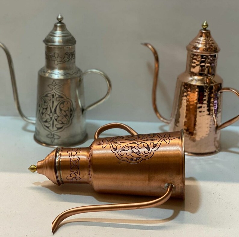 Copper Oil Bottle Copper Olive Oil Cruet Olive Oil Etsy
