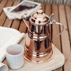 Copper French Milk Jug, Copper Milk Creamer Pitcher, Oil Pot, Kitchen Decor
