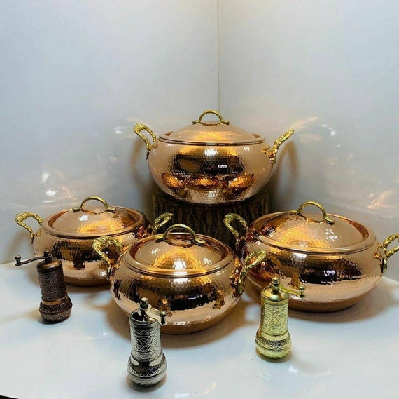 Hammered on sale copper cookware