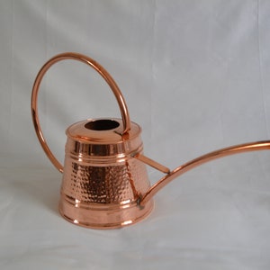 Hammered Copper Watering Can for Outdoor & Indoor Plants