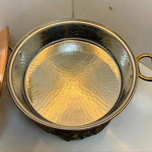 Turkish Copper Rice Pot, Extra Thick Copper Pot With Brass Handles - Etsy