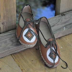 Genuine Leather Women Flat Shoes, Hand Stitched Leather Women&#39;s Flats, Turkish Summer Sabah Slip On Natural Footwear
