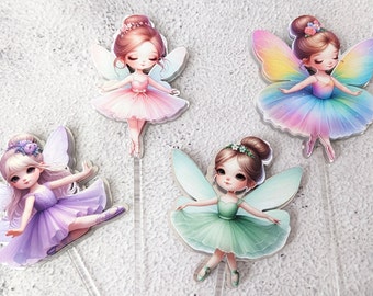 Fairy Cupcake Toppers – Personalized Fairy Party Decorations – Custom Name Cupcake Picks for Birthday or Baby Shower