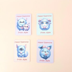 Monster Valentine Day cards; Valentine classroom cards; Personalized cards for classmates; valentine exchange cards;