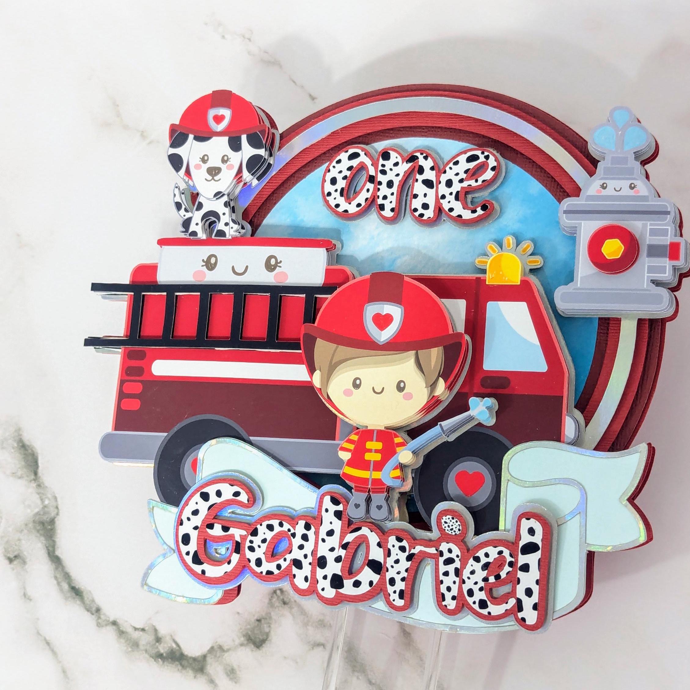 Fire Fighter Topper Firefighter Cake Topper: Personalized Fireman Birthday Party Decor - Etsy