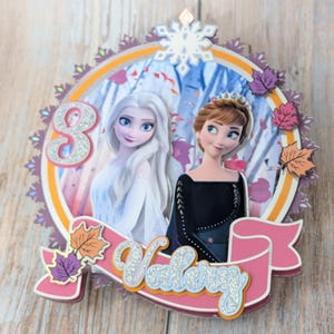 Custom Frozen Cake Topper: Elsa & Anna Princess Party Decor
