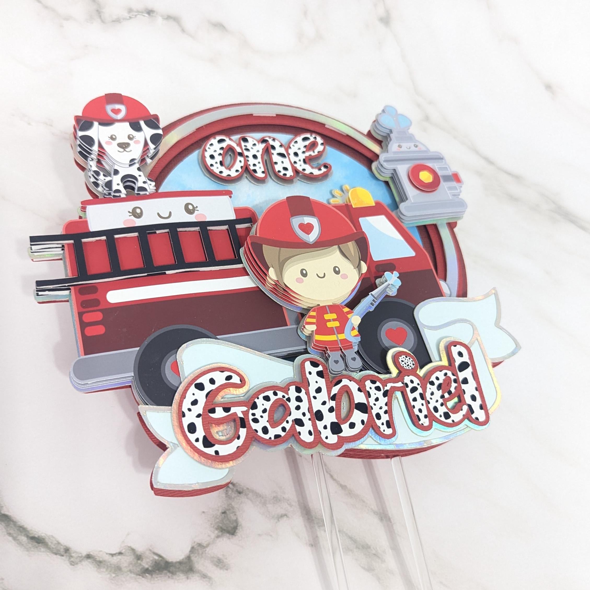 Fire Fighter Topper Firefighter Cake Topper: Personalized Fireman Birthday Party Decor - Etsy