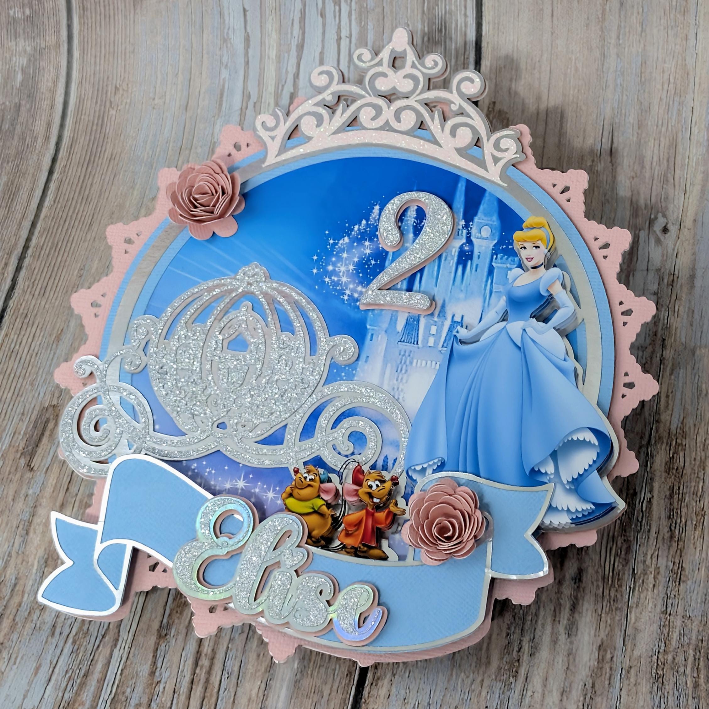 Cinderella Cake Topper: Custom Princess Party Centerpiece - Etsy