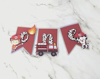 Firefighter Party Banner: Custom Cardstock Garland
