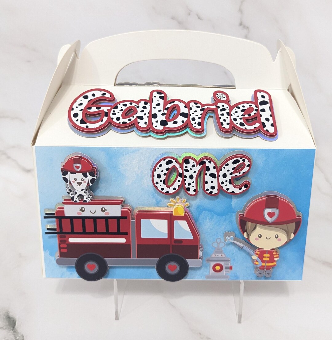 Personalized Firefighter Favor Box Set: Custom Party Decoration - Etsy