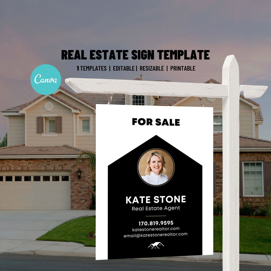 Real Estate Sign, for Sale Sign, Yard Sign, Real Estate Template