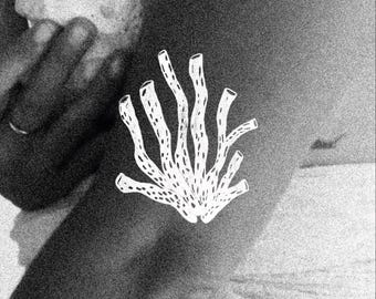 Hand-Drawn Coral Logo: Unique Ocean Illustration for Coastal Brands