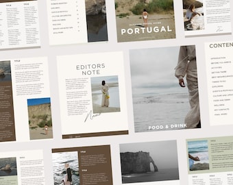 Travel Guide Template | Editable Canva Design | Printable & Reusable Travel Planner