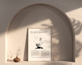 Human Design Print - Manifesting Generator 8X12 Digital Download