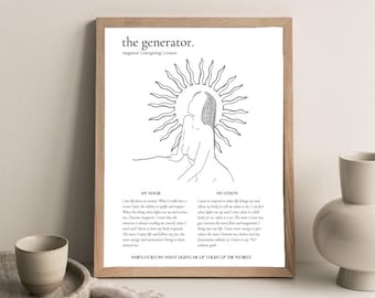Human Design Print - Generator 8X10 Digital Download