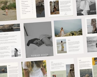 Digital Nomad Travel Guide Template | Editable Canva Design | Printable & Reusable Travel Planner