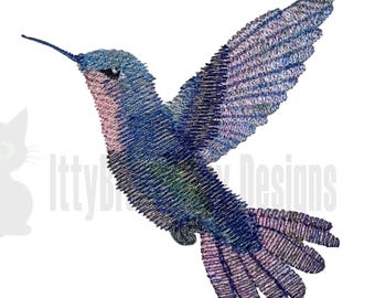 Hummingbird Light Fill standalone 5x5"  - EMBROIDERY FILE
