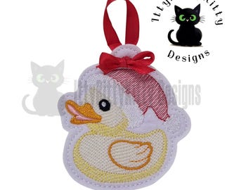 Christmas Duck Hanger , ITH minimum 4x4" hoop - EMBROIDERY FILE