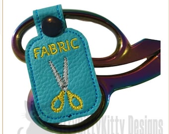Scissor Label Embroidery File, 4x4 Hoop (dst, exp, hus, jef+, pes, vip, vp3, xxx)