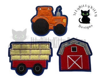 Applique Farm Bunting -in the hoop, minimum 5x7" hoop - EMBROIDERY FILES