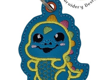 Rory The Dragon Eyelet Keyring, ITH minimum 4x4" hoop - EMBROIDERY FILE