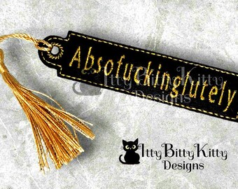 Swear word keyring / keyfob rude 4 designs minimum 4x4" hoop -  EMBROIDERY FILE
