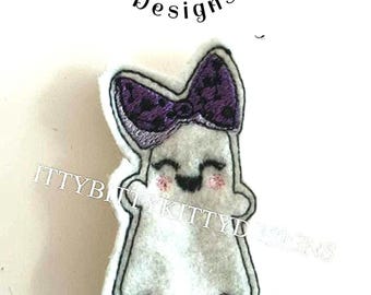 Ghost Halloween Pencil topper - in the hoop, minimum 4x4" hoop - EMBROIDERY FILE