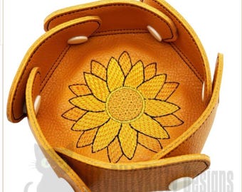 ITH bowls set of 3 sizes Sunflower Bowl, minimum hoop 6x10" - EMBROIDERY FILE