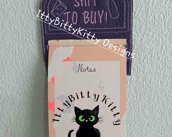 Shopping List Holder - shit to buy Rude -in the hoop, minimum 5x7" hoop - EMBROIDERY FILE
