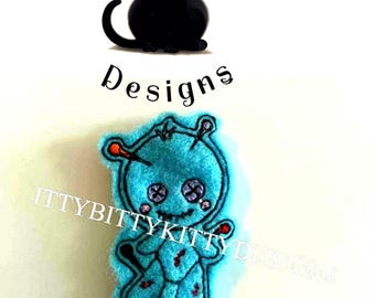 Voodoo doll Halloween Pencil topper - -in the hoop, minimum 4x4" hoop - EMBROIDERY FILE
