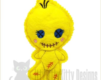 Pin Cushion GERT Voodoo doll -in the hoop, minimum 5x7" hoop - EMBROIDERY FILE
