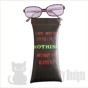 Snap Closure Glasses Case Nothing minimum 7x12" hoop - EMBROIDERY FILE