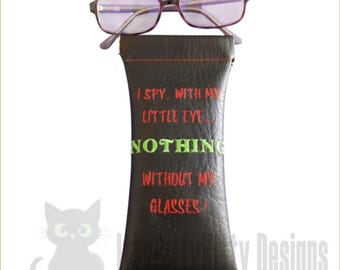 Snap Closure Glasses Case Nothing minimum 7x12" hoop - EMBROIDERY FILE