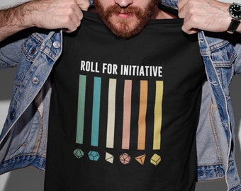 Roll Voor Initiative DnD Shirt, Retro DnD Shirt, Dice Shirt, Retro D &D, Dungeons and Dragons Shirt, Geek Shirt, DnD Dice Set Shirt, DnD Gift
