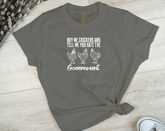 Camiseta de pollo divertida: camiseta de granja sarcástica y antigubernamental