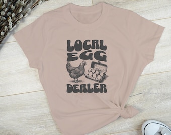 Camiseta de vendedor de huevos local: divertida camiseta gráfica de vida en la granja