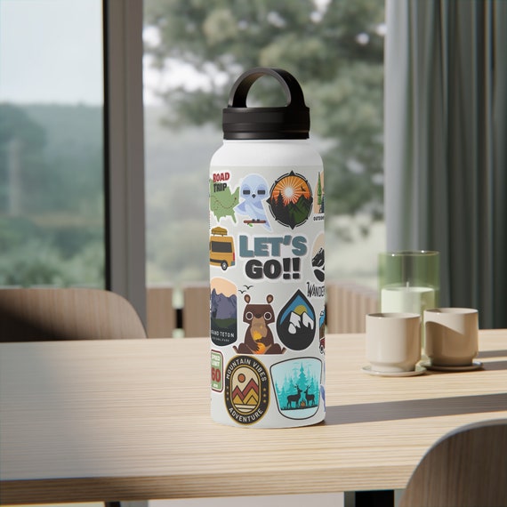 Sticker Collage 32oz Stainless Steel Water Bottle