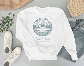 Sudaderas con estampados oceánicos para mujer, sudaderas playeras, sudaderas de verano, camisetas playeras, regalos playeros, camisetas playeras, sudaderas estéticas