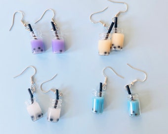 Boba Milk Tea Earrings