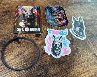 K9 Quinn Silikonarmband & Klistermärken Swag Pack