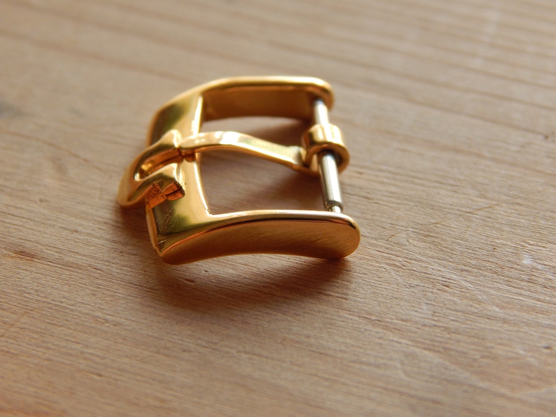 Omega style gold plated watch clasp buckle 16mm Etsy