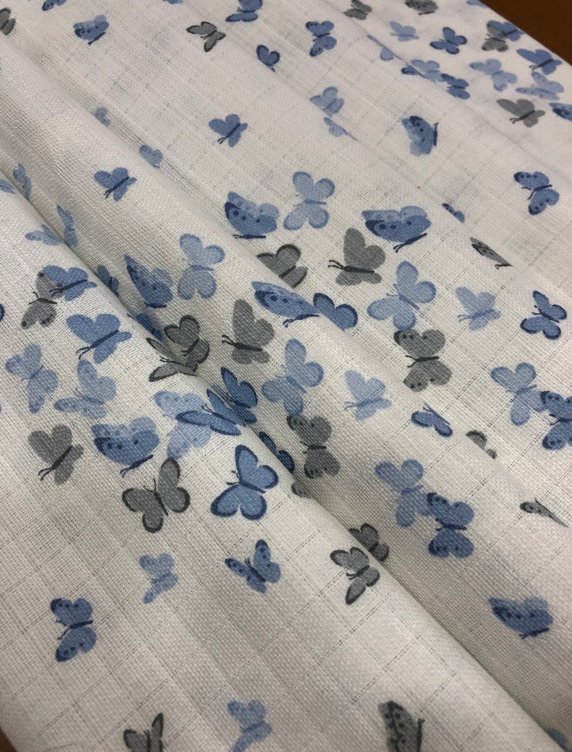 Muslin Butterfly Cotton Fabric Butterfly Fabric Etsy