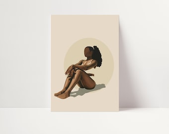 Tranquility | Black Women | Wall Art | Black Women Portrait | Black Art |